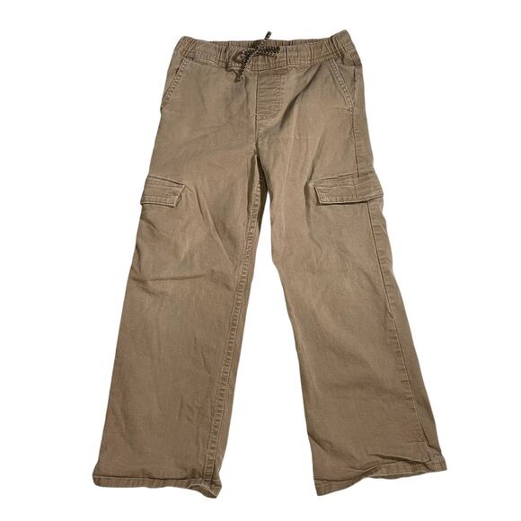 Wrangler Other - Wrangler 9STBWBN Khaki Cargo Pants Boys Medium (8) Pull On Drawstring Adj.Waist